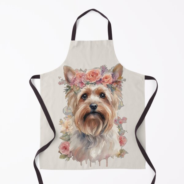 Item preview, Watercolor Yorkie with Florals designed and sold by Mindy Guidry.