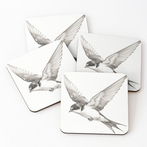 Item preview, Black and White Bird Pencil Drawing designed and sold by Pencil-Art.