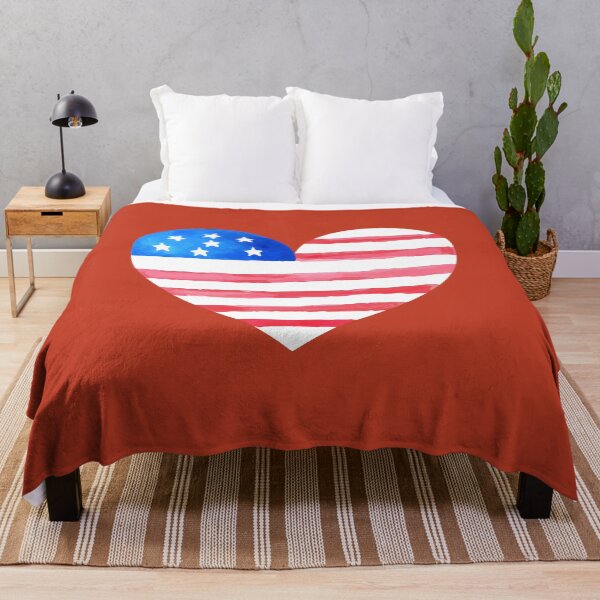 Item preview, US American Flag Heart 4th of July designed and sold by Wild-Co.