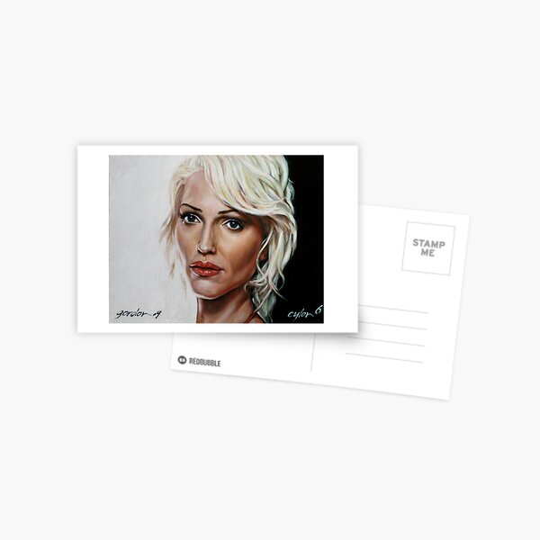 battlestar galactica - cylon 6 - tricia helfer - oil on canvas Postcard
