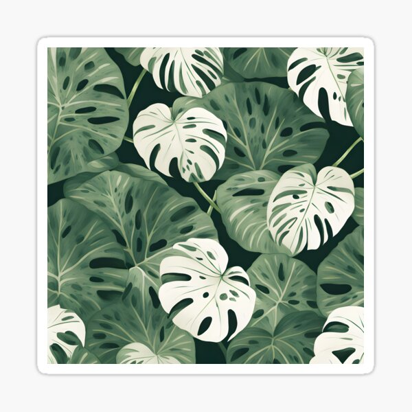 Vista previa del artículo con la obra «Patrón Monstera Albo», diseñado y vendido por patterncrow.