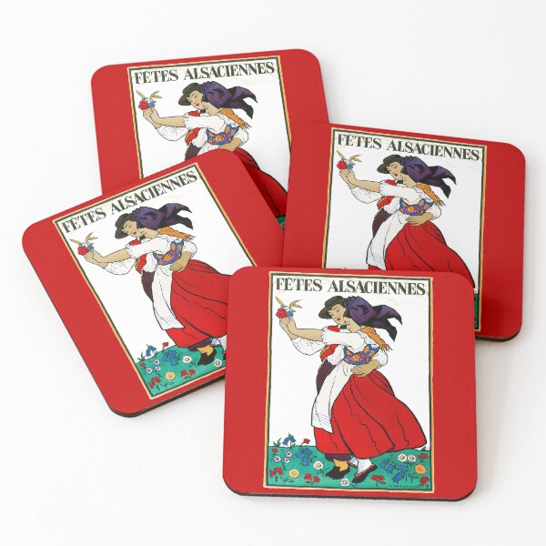 Item preview, Fêtes Alsaciennes France Alsace Couple Dancing 1924 designed and sold by RocketshipRetro.