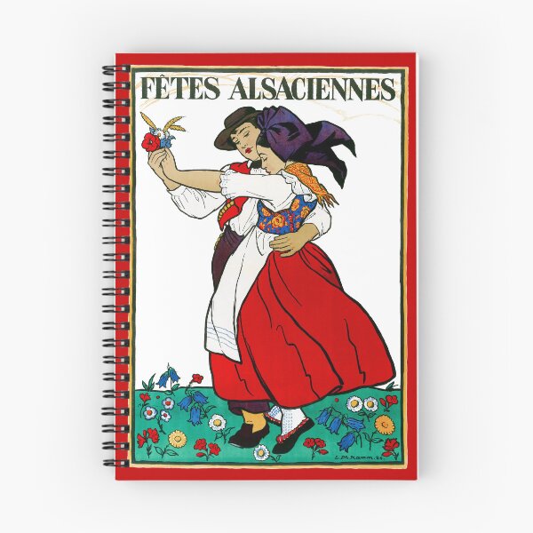 Item preview, Fêtes Alsaciennes France Alsace Couple Dancing 1924 designed and sold by RocketshipRetro.