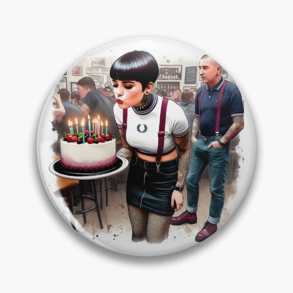 Item preview, Happy Birthday Mod Ska Girl  designed and sold by fatbanana.