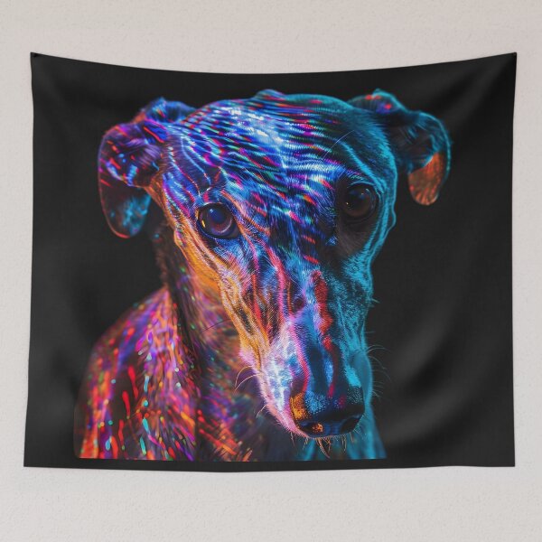 Artikelvorschau, Mystisches Lichtspiel Windhund entworfen und verkauft von AI-Only Creations.