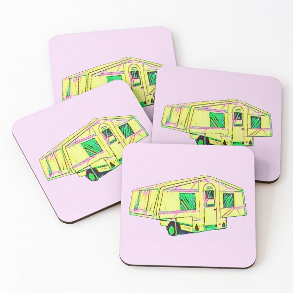 Item preview, Yellow and Pink Trailer Tent designed and sold by BeccaAelishe.