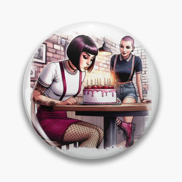 Item preview, Happy Birthday Skinhead Mod Ska Girl  designed and sold by fatbanana.