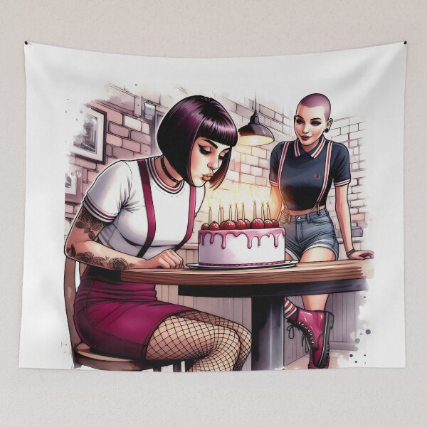 Item preview, Happy Birthday Skinhead Mod Ska Girl  designed and sold by fatbanana.
