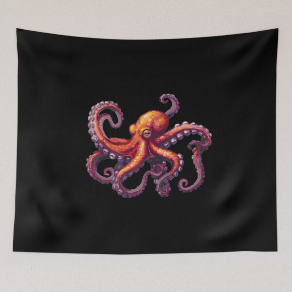 Aperçu de l'œuvre Pixel Octopus créée et vendue par CUTEDOGGIEZ.