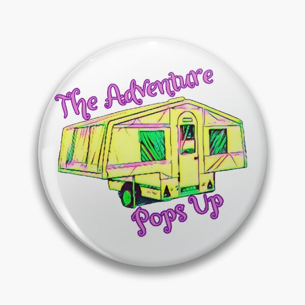 Item preview, The Adventure Pops Up Yellow and Pink Trailer Tent designed and sold by BeccaAelishe.