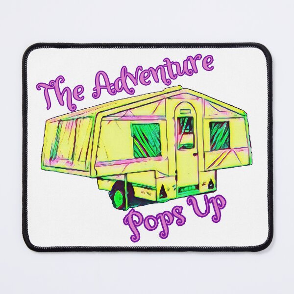 Item preview, The Adventure Pops Up Yellow and Pink Trailer Tent designed and sold by BeccaAelishe.