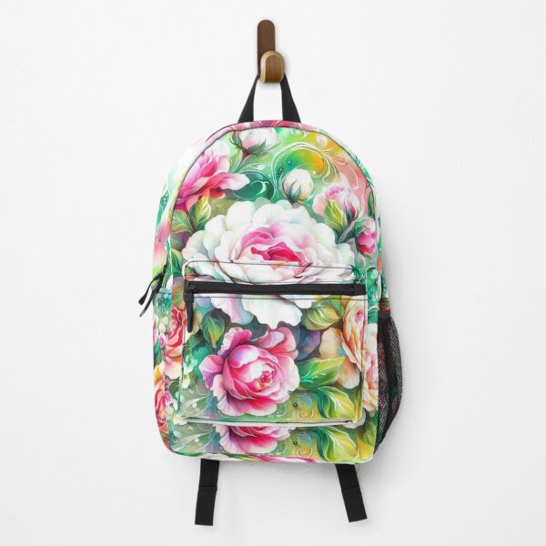 Item preview, White Pink Abstract Flowers  designed and sold by connie campbell.