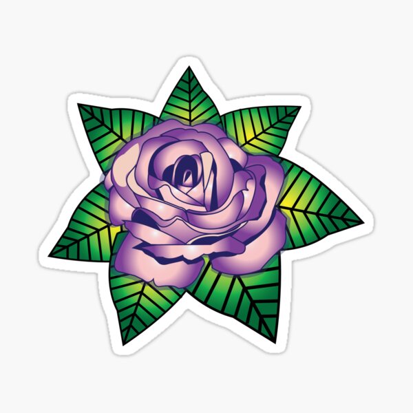 Purple Rose Sticker