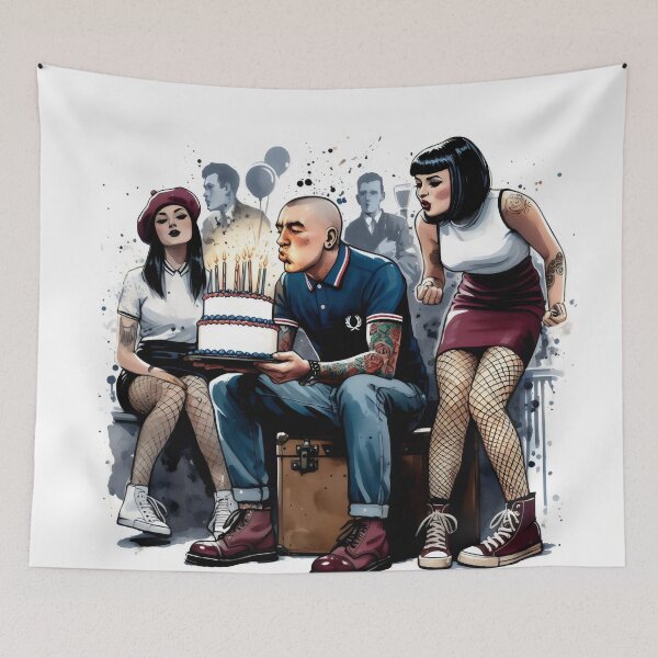 Item preview, Happy Birthday skinhead mod ska  designed and sold by fatbanana.