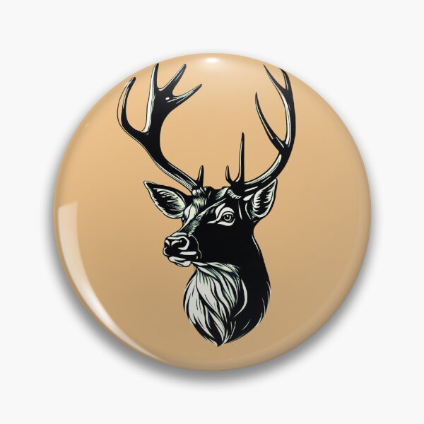 Item preview, A deer in black and white designed and sold by PixelCraftDSG.