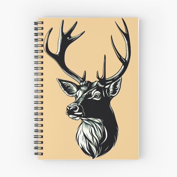 Item preview, A deer in black and white designed and sold by PixelCraftDSG.