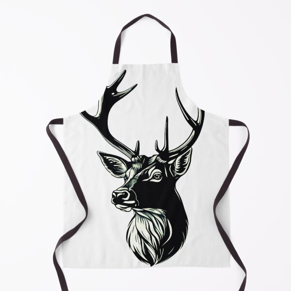 Item preview, A deer in black and white designed and sold by PixelCraftDSG.