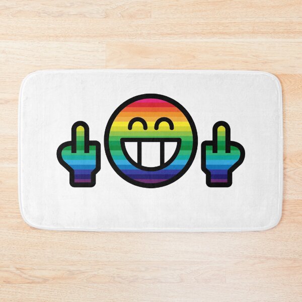 Item preview, Smiley Emoji Rainbow with middle finger designed and sold by VEB Ostladen.