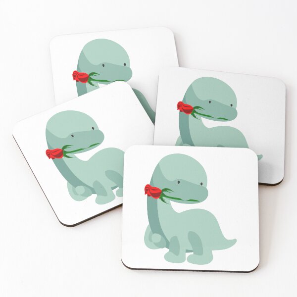 Item preview, Green dinosaur holding a rose designed and sold by Spirit and Style.