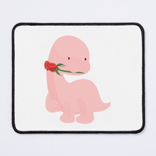 Item preview, Pink dinosaur holding a rose designed and sold by Spirit and Style.