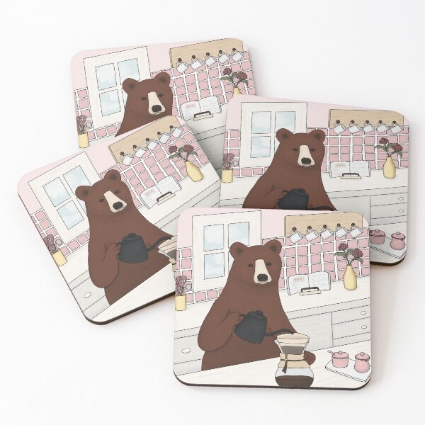Item preview, Bear Making Pour Over designed and sold by emilyswansonart.
