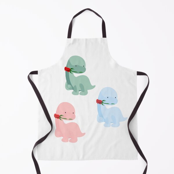 Item preview, 3 dinosaurs holding a rose, green, pink and blue designed and sold by Spirit and Style.