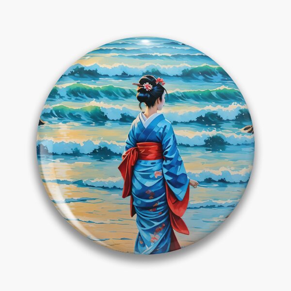 Item preview, Beautiful abstract geisha, kimono , in sunrise with flowers designed and sold by Coolparrotgirl.