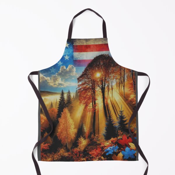 Item preview, USA Autumn Forest: Fall Colors & Patriotic Mist designed and sold by ValorVerse.