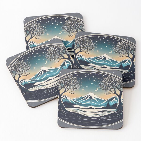 Item preview, Night Panorama with Mountain View designed and sold by merve02shop.