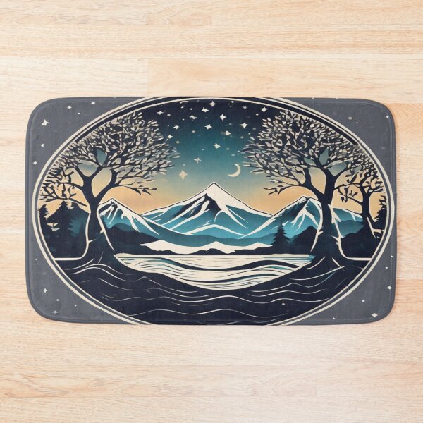 Item preview, Night Panorama with Mountain View designed and sold by merve02shop.