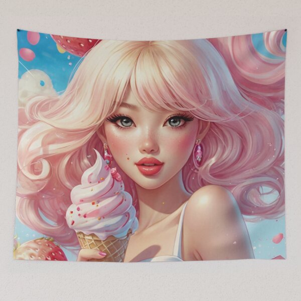 Item preview, Strawberry princess with ice cream  designed and sold by Millionsxi.