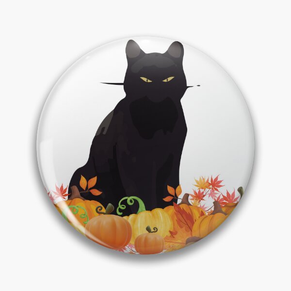 Item preview, Gato negro y calabazas designed and sold by Chamaryn.