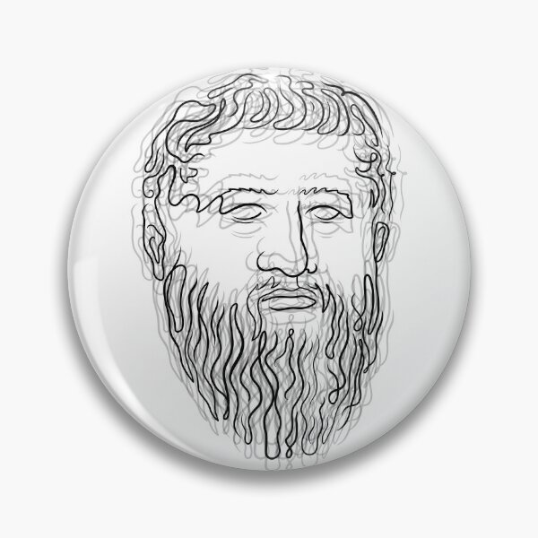 Item preview, Philosopher's Wisdom: Plato Line Art (White Background) designed and sold by estoicore.