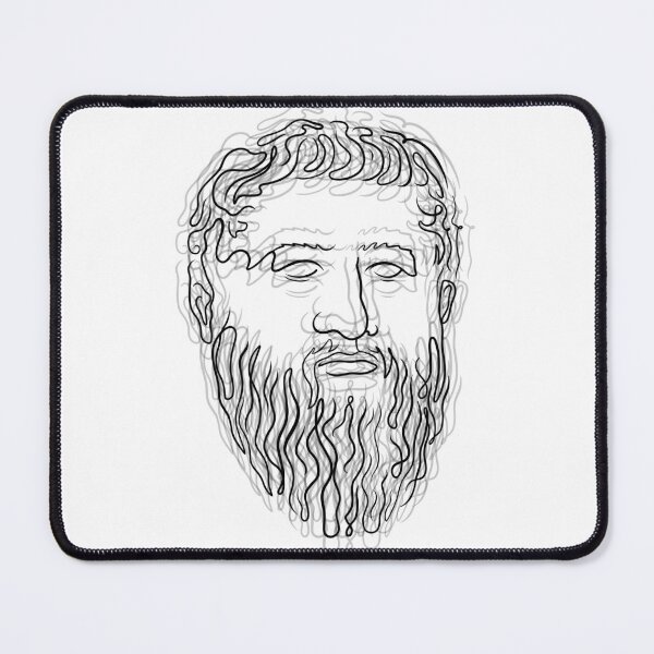 Item preview, Philosopher's Wisdom: Plato Line Art (White Background) designed and sold by estoicore.
