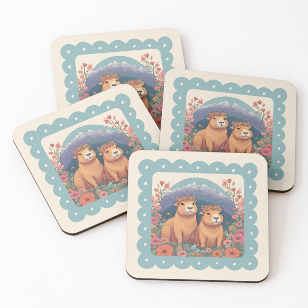 Item preview, Sweet Capy, Capybara, Flower Cappy designed and sold by GOLDENGARDENART.