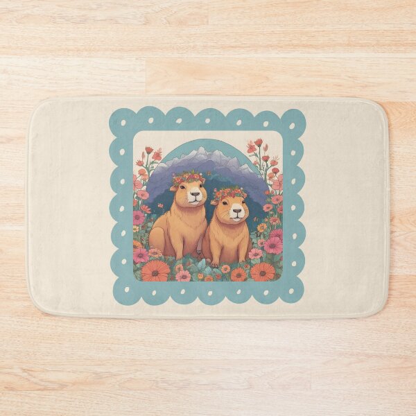 Item preview, Sweet Capy, Capybara, Flower Cappy designed and sold by GOLDENGARDENART.