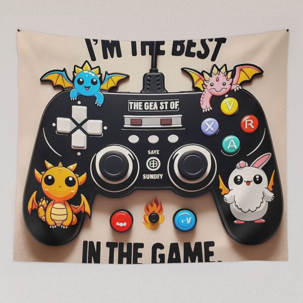 Item preview, I'm the Best in the Game - Cute Gamer Controller Art designed and sold by aminz4.