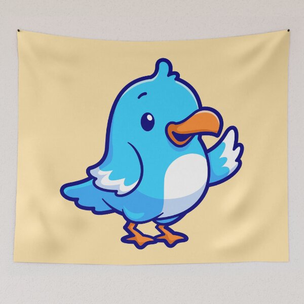 Item preview, "Cute Bird Waving Hand: Cartoon Vector Icon Illustration" designed and sold by hjian8219.