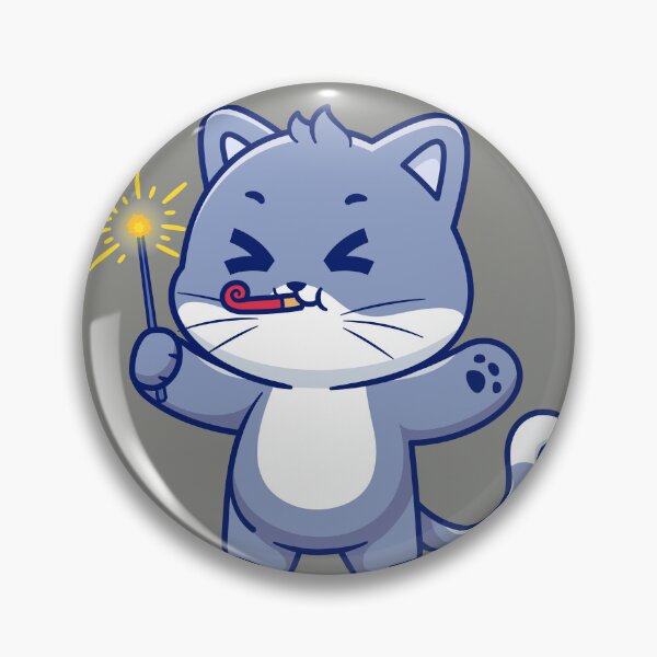 Item preview, Cute Cat Playing with Fireworks: Cartoon Vector Icon Illustration designed and sold by hjian8219.