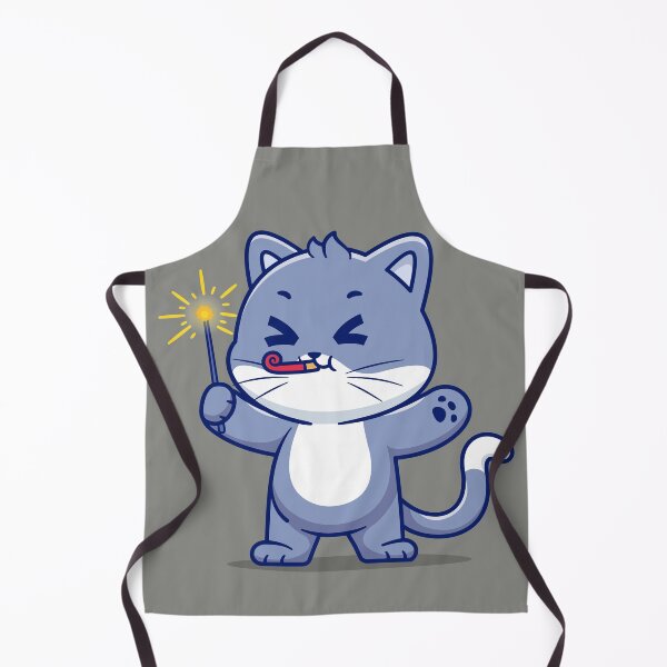 Item preview, Cute Cat Playing with Fireworks: Cartoon Vector Icon Illustration designed and sold by hjian8219.