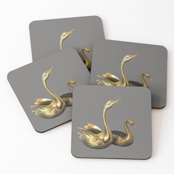 Item preview, Gold vintage Swans designed and sold by suekieper.