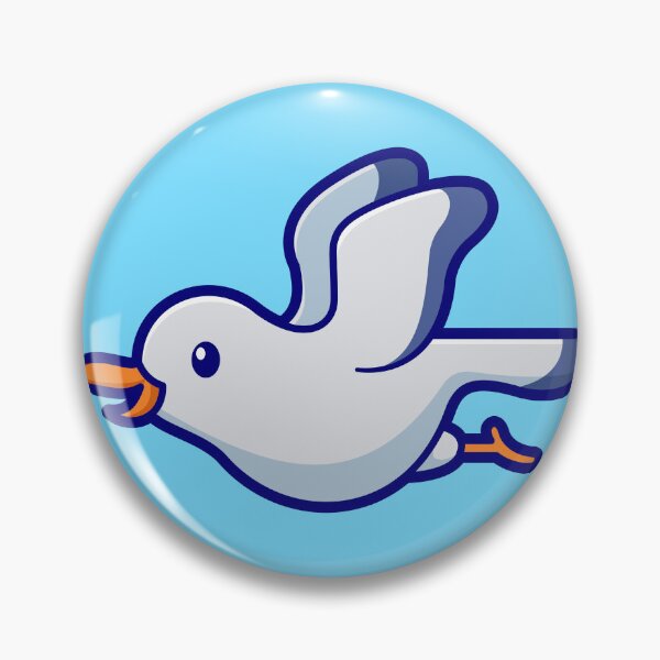Item preview, "Cute Flying Gull: Cartoon Vector Icon Illustration" designed and sold by hjian8219.