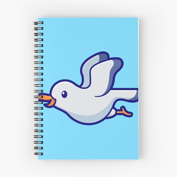 Item preview, "Cute Flying Gull: Cartoon Vector Icon Illustration" designed and sold by hjian8219.