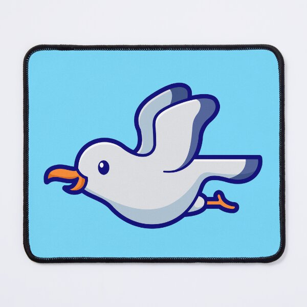 Item preview, "Cute Flying Gull: Cartoon Vector Icon Illustration" designed and sold by hjian8219.
