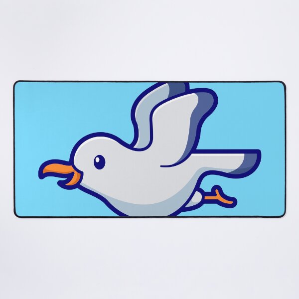 Item preview, "Cute Flying Gull: Cartoon Vector Icon Illustration" designed and sold by hjian8219.