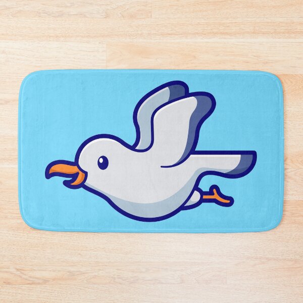 Item preview, "Cute Flying Gull: Cartoon Vector Icon Illustration" designed and sold by hjian8219.