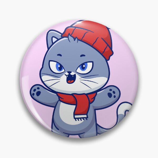 Item preview, "Cute Winter Cat: Cartoon Vector Icon Illustration" designed and sold by hjian8219.