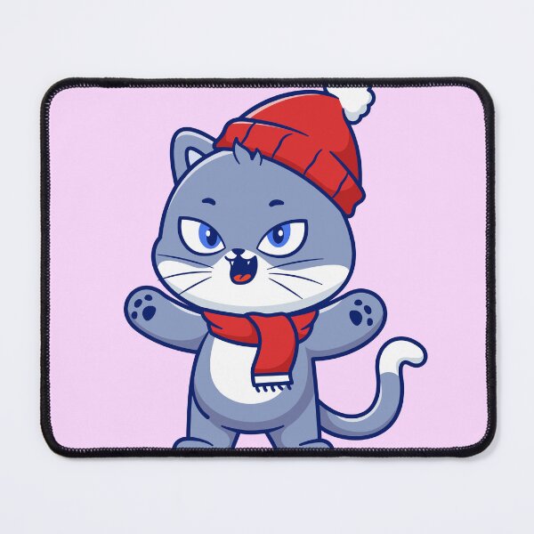 Item preview, "Cute Winter Cat: Cartoon Vector Icon Illustration" designed and sold by hjian8219.