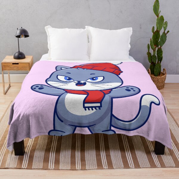 Item preview, "Cute Winter Cat: Cartoon Vector Icon Illustration" designed and sold by hjian8219.