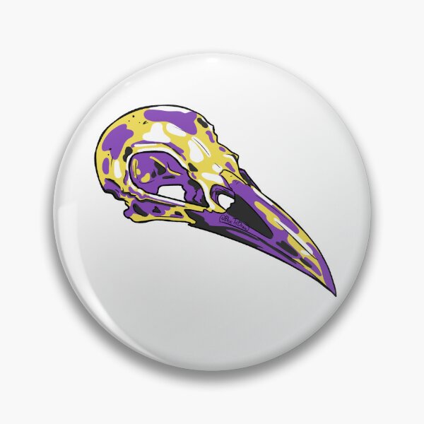 Item preview, Pride Skulls Non Binary flag  designed and sold by BlueToDraw.